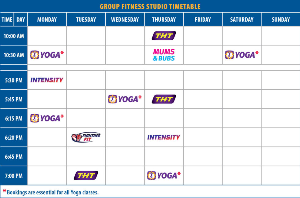 Group Fitness Timetable | Advance Fitness