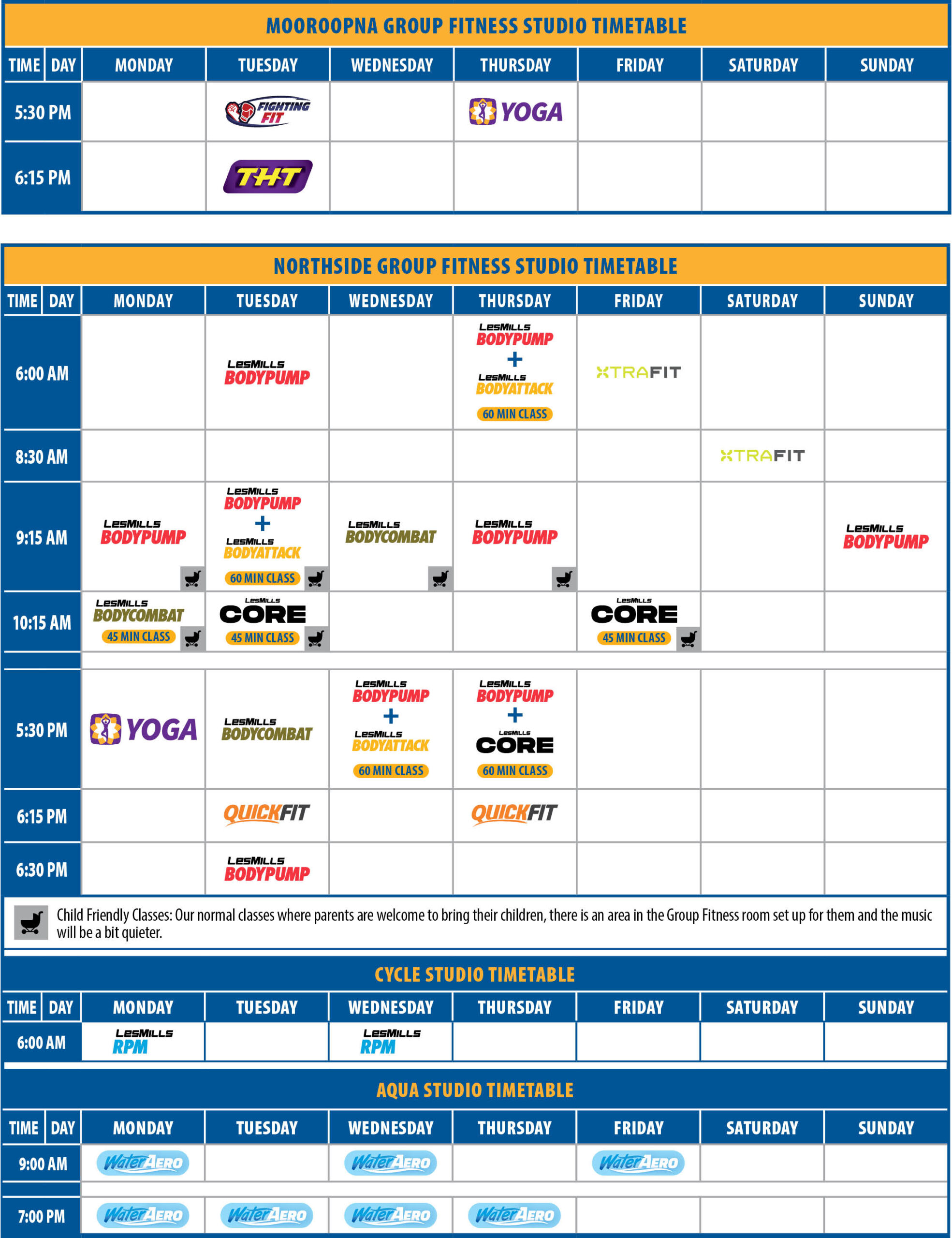 Group Fitness Timetable | Advance Fitness