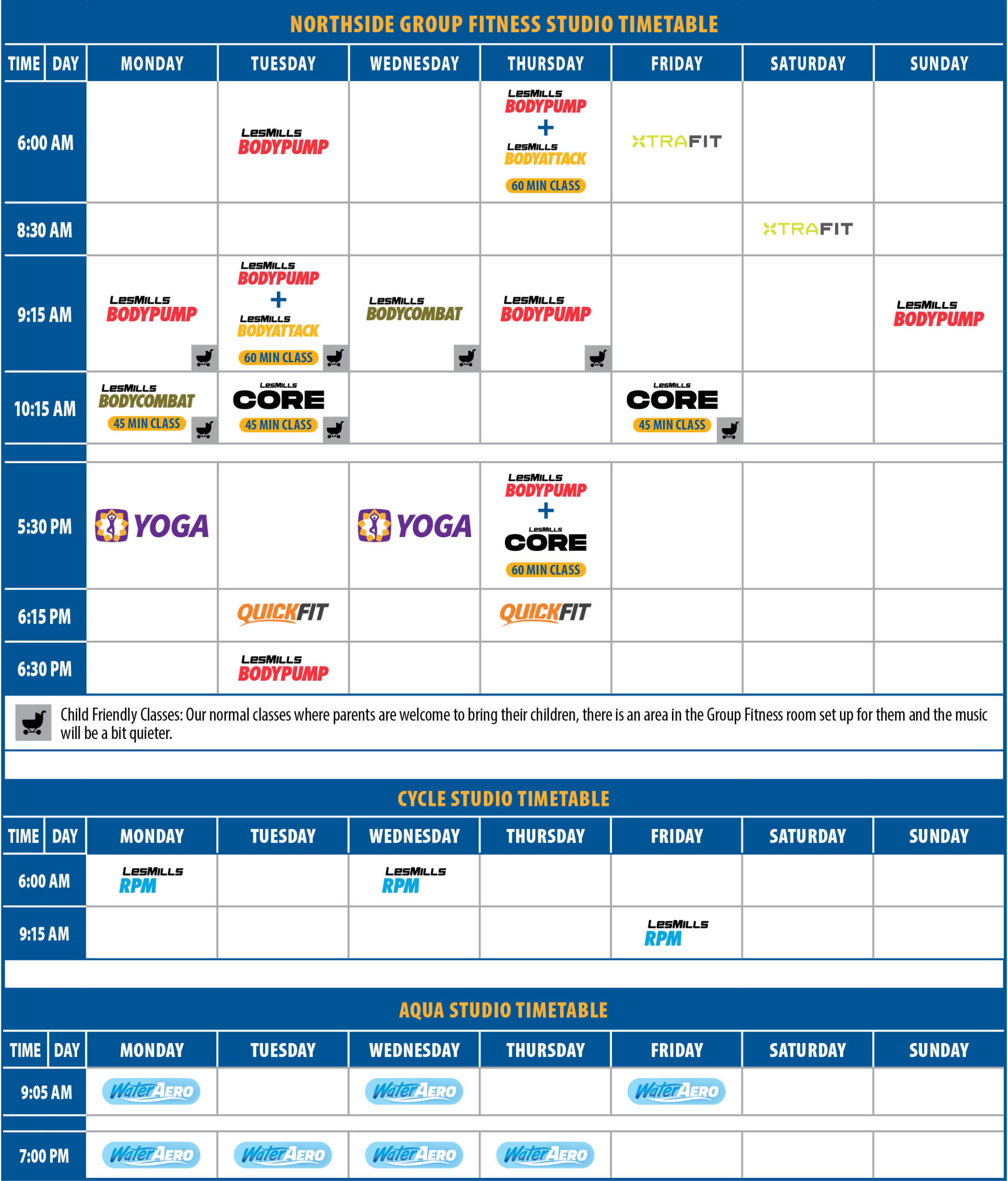 Group Fitness Timetable | Advance Fitness